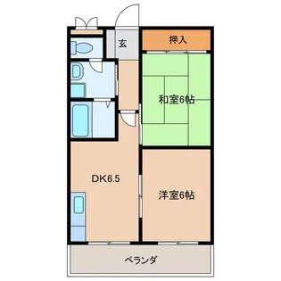 メゾンミュール【2階】の間取り