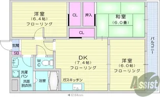 プレジデント岩沼弐番館【2階】の間取り