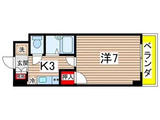 フルリ-ル沖西【6階】の間取り