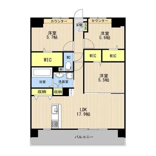 LIBTH光の森【6階】の間取り