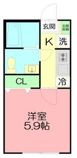 ウィステリア藤沢善行【1階】の間取り
