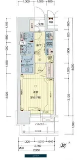 プレサンスOSAKA DOMECITYビーツ【3階】の間取り