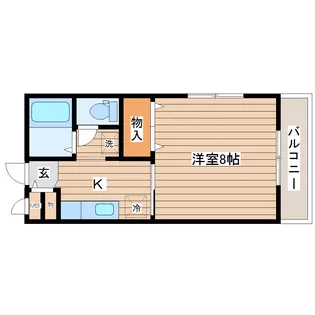 ハイデンス山手【1階】の間取り