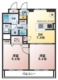 シルキーパレス2【2階】の間取り