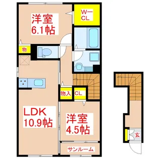 グランツ ヴィラ【2階】の間取り
