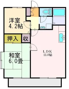 サンライフふじみ野【2階】の間取り
