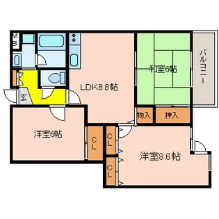 コンフォルト四季【2階】の間取り