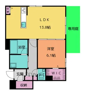 グランゲート滝川【1階】の間取り