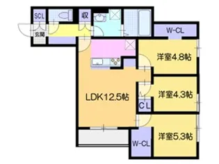 仮)キャットゥーナN21【2階】の間取り
