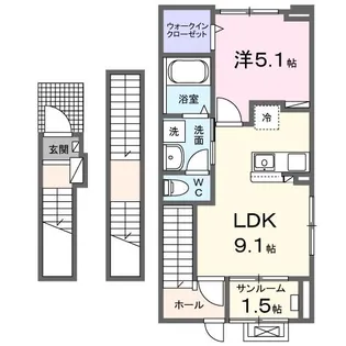 ライズひまわり【3階】の間取り