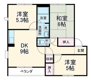 セント・ビラ92B【2階】の間取り