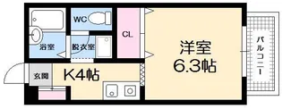 フォブール村上【2階】の間取り