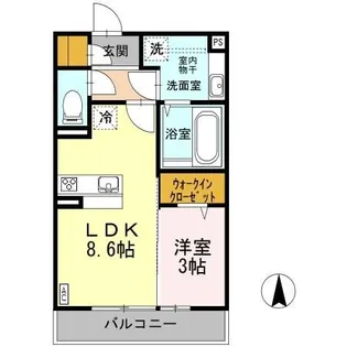 クレサージュ【3階】の間取り