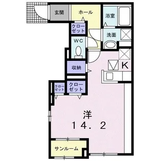 ミライトア K【1階】の間取り
