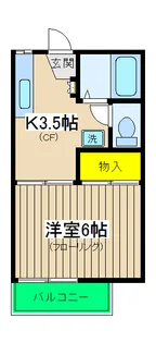 第三カネヨシハイツ【1階】の間取り