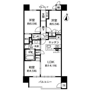 プレミスト広瀬町【5階】の間取り
