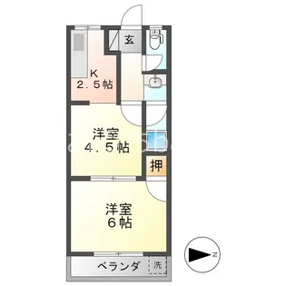 ラ・フォーレ556【1階】の間取り