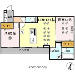TORISIA STAGE 小郡駅南【3階】の間取り