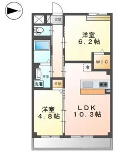 エルヴィータ大山崎 3F【2階】の間取り