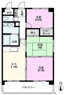 リファイン【4階】の間取り