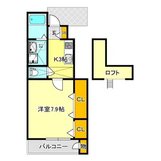 ミニョンシレーヌ222【1階】の間取り
