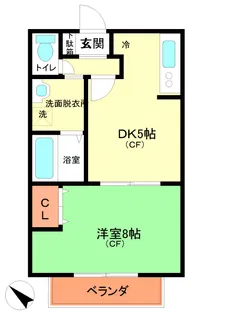 ピュアコート鷺沼【2階】の間取り
