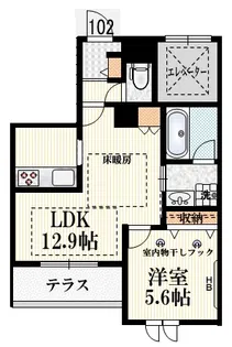 アルティア武蔵野【1階】の間取り