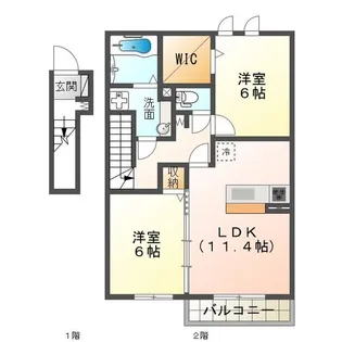 カーサ・ウィステリア【2階】の間取り