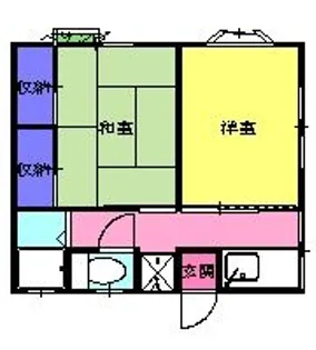 コーポレインボー【1階】の間取り