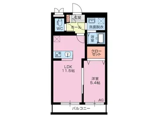 メイプルリーフ【3階】の間取り