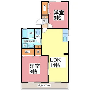 カーサ・ヴェルデ A【1階】の間取り