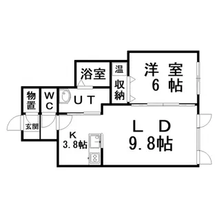 ハウスポート桂木【1階】の間取り