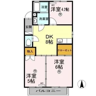 東校グリーンハイツ【4階】の間取り
