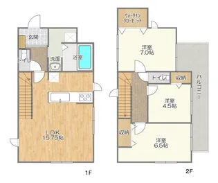 静岡県浜松市中央区瓜内町【一戸建】の間取り
