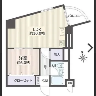 シャトレ北山【6階】の間取り