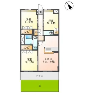 ルナメア【1階】の間取り