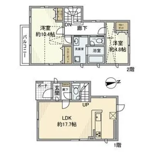 東京都武蔵村山市残堀1【一戸建】の間取り