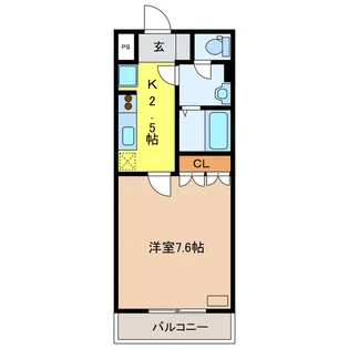 ハイツジュピター【1階】の間取り