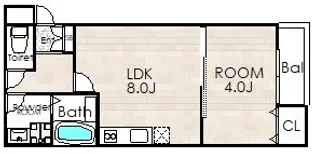 大阪府寝屋川市高柳4【アパート】の間取り