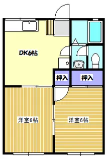 清風ハイツA【1階】の間取り