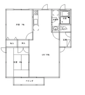 ハイカムール桜【1階】の間取り