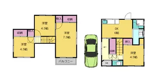 奈良県生駒市小明町【一戸建】の間取り