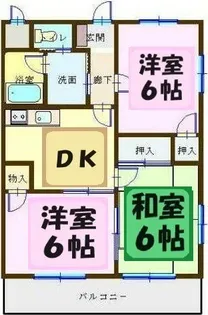 グランデール東越谷【2階】の間取り