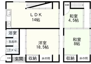 滋賀県蒲生郡日野町大字中在寺【一戸建】の間取り