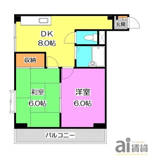 イーストハイム【1階】の間取り