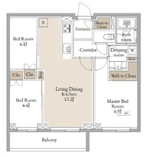 クラリティア横濱反町【2階】の間取り