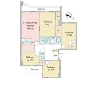 ライムライト松風台3【3階】の間取り