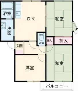 ハイツ南条【2階】の間取り