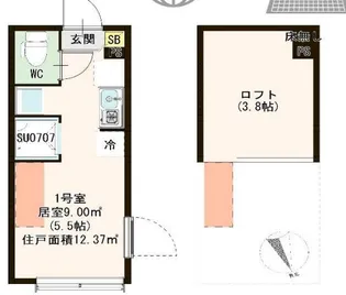 ピッコロモンド赤羽【2階】の間取り