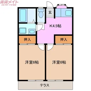 ファミールいとう【1階】の間取り